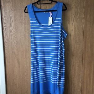 Vineyard Vines Blue and White Tank Dress. New with tags. Size 3X.